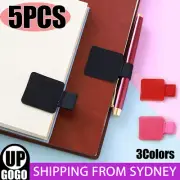 5PCS Self-adhesive Elastic Loop Pen Holder Planner Notebook Diary Pencil Clip AU