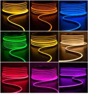 20m 220V LED Light Strip Neon Rope Light Waterproof Flexible Bar Sign Wall Light