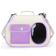 GGP Purple Colors Pet Carrier Backpack, Breathable Cat Carrier Backpack With Transparent Window, Airline Approved Dog Backpack Carrier For Small Dogs And Cats, Travel Hiking Camping