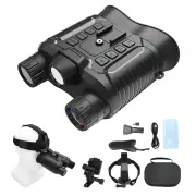 NV8161 Head-Mounted Night Vision Goggles Full-Color Binoculars with 10X Zoom Large Screen Hands-Free Digital Infrared Te