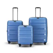 3pc Tosca Comet PP Suitcase Checked/Carry Trolley Luggage Set Infinity Blue