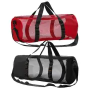 Oversized Beach Duffle Bag Mesh Dive Scuba Snorkeling Totes Zipper Pockets Large