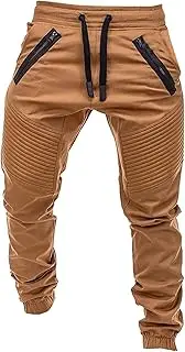 [JEShifangjiusu] Men's Gym Pants Cargo Sweatpants Workout Running Athletic Joggers Slim Fit Sport Track Pants with Zipper Pockets