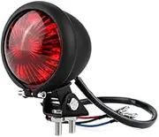 Mellisso Motorcycle LED Rear Tail Light Brake Stop Lamp Moto LED Tail Light for Chopper Cafe Black