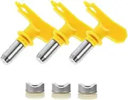 JECOMPRIS 3pcs Reversible Airless Sprayer Tips for Airless Sprayer Easy Installation Nozzle Accessories for Home Decoration Fine Painting Needs