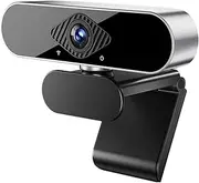 USB Webcam, Full HD 1080P Webcam for PC, Plug-and-Play, webcam with Microphone,Auto Light Correction, 360° View Web Cam for Live Streaming, gaming, Studying, Conferences