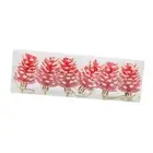 6 Pieces Artificial Pinecones Christmas Tree Decoration for Garden Yard Door