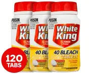 3 x 40pk White King Bleach Tablets Lemon