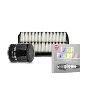 NGK Platinum Spark Plugs & NTK Air Oil Filter for Toyota Rav 4 SXA10R SXA11R