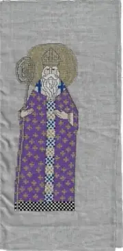 Santa Claus-Handstitched Cross Stitch- 1998 Saint Nicholas Bishop of Myra