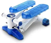 Mini Stepper Exercise Machine with LCD Monitor and Resistance Bands Wide Non-Slip Pedals