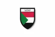 PATCH PATCHES EMBLEM IRON ON GLUE PRINT FLAG world crest sudan