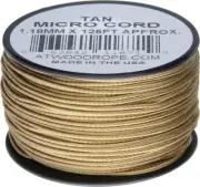 Micro Cord 125ft Atwood Rope MFG Made in USA Tan RG1276 &