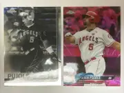 Albert Pujols Topps Chrome Lot 2018 Pink Refractor & 2019 Negative Refractor