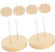 GAXIRE 6pcs Wooden Doll Display Stand Stable Support Base for Crochet Dolls Secure Holder for Showcasing Storage Natural Material for Collectors and Craft Lovers