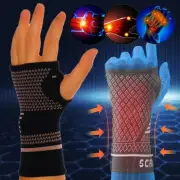 Arthritis Gloves Compression Copper Hand Wrist Support Finger Pain Relief Brace