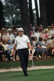 Jack Nicklaus during tournament at Augusta National Augusta GA 4 8- Old Photo 1