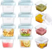 12 Pack Small Glass Food Containers 6oz Mini Meal Prep Containers with Lids