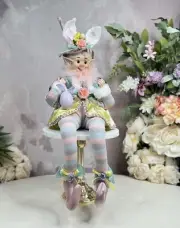 Cynthia Rowley 28" Easter Spring Decor Bunny Elf Doll Figurine Shelf Sitting New