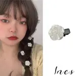 【INES】韓國設計法式復古山茶花朵迷你鴨嘴夾8件組(迷你鴨嘴夾 山茶花鴨嘴夾)