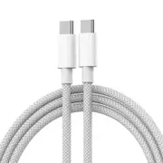 60W Fast Type C to USB C 1m/3ft Cable Charger For iPhone 15 Series - Grey