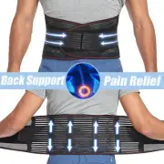 Lumbar Lower Back Support Belt Brace Neoprene Double Pull Posture Pain Relief US
