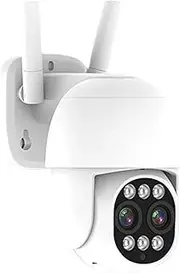 4K WiFi Surveillance Camera 8MP Dual Lens CCTV Outdoor Security IP Cameras PTZ 10x Zoom Night Vision Smart Camera 360°(AU Plug,8MP NO SD Card)
