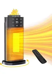 Space Heater with Humidifier: 2024 Upgraded PTC Thermostat, 1500W