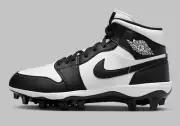 Nike AiJordan 1 Mid TD Panda 2023 Mens Football Cleats FJ6805-100 Size 11