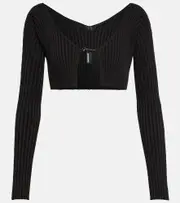 [Jacquemus] Jacquemus La Maille Pralù cropped cardigan UK 8 black