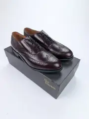 NEW w/ BOX ALLEN EDMONDS Mens Sz US 8.5D CHESTER Burgundy Leather Wingtip Oxford