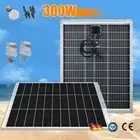 12V 300W Solar Panel Bifacial Fixed Battery Home Caravan Camping Charging Power