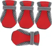 COSMEVIVI 4pcs Puppy Mesh Shoes Non-Slip Shoes Pet Accessory Mesh Dog Shoes Dog Pet Shoes Small Pet Dog Shoes Dog Shoes for Outdoor Practical Dog Shoes Outdoor Dog Shoes Pet Shoes for Indoor