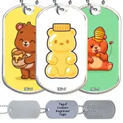 Honey Bears Military Dog Tag Necklace - Customized - Tag-Z