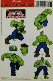 1996 INCREDIBLE HULK Sticker Sheet High Quality Spain Vintage Promo Item Marvel