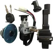 Ignition Key Switches for Jog 50 Lock Ignition Key Switch Set Seat Lock Key Kit for QJ for Keeway Scooter Motorcycle Spare Part Ignition Barrel Key Switch