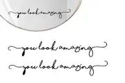 2Pcs You Look Amazing Mirror Decal Vinyl Decal Mirror Bathroom Wall Decals Decor-Black