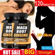 Organic Maca Root Capsules with Black +Red + Yellow Maca Root Extract Supplement