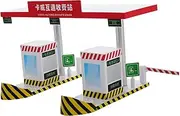 Vaguelly Toy Traffic Adventure for Boys Detailed Toll Booth Playset Plastic Highway Set Educational and Fun Playtime for Boys and Girls