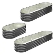 Livsip Garden Bed 3 Sizes Raised Round Planter Box Container Galvanised Steel