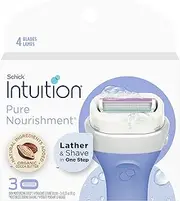 Schick Intuition Pure Nourishment Moisturizing Razor Blade Refills for Women with Coconut Milk and Almond Oil - 3 Count