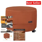 50 Inch Round Heavy Duty Fire Pit Cover – Waterproof & Rip Resistant Design