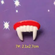 10Pcs Flat Back Resin Cabochon Halloween DIY Flatback Embellishment Dracula Fang