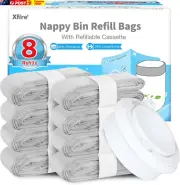 10 Meters Nappy Bin Refill Bags Compatible with Tommee Tippee Twist and Click 8