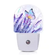 Axxitude Lavender Butterfly Night Lights Plug into Wall for Girls Boys Room,N...