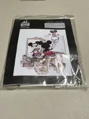 Walt Disney Self Portrait Cross Stitch Mickey Mouse Painting NWT Goofy Donald
