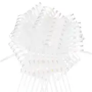 5pcs 8 Inch Organza Large Pull Bows Gift Wrapping Bows Ribbon Chiffon Yarn White