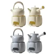 Teapot with Warmer, Loose Tea Pot Reusable Boiling Water Pot Easy to Clean Tea