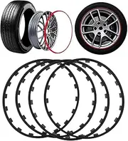 16-20 Inch Rim Protectors, Protect Wheels, Wheel Protector Ring, 4 Piece Wheel Rim Decorative Protectors, Tyre Protectors, Anti-scratch And Anti-friction,Long Lasting, Wheel Decorative Strips(Black,16