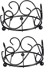 PERSELOSO 2PCS Wrought Iron Coaster Holder Rack Stylish Insulated Mat Organizer for Home Sturdy Design for Various Scenes for Personal Collections Banquet Arrangements